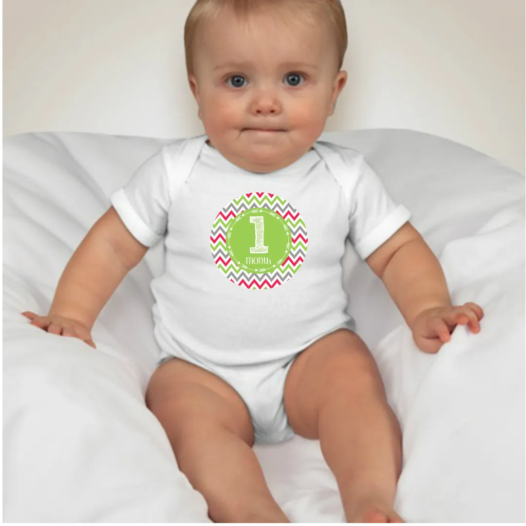Baby Custom Monthly Onesies - Patterns 5