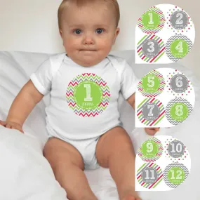 Baby Custom Monthly Onesies - Patterns 5