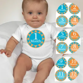 Baby Custom Monthly Onesies - SunRays