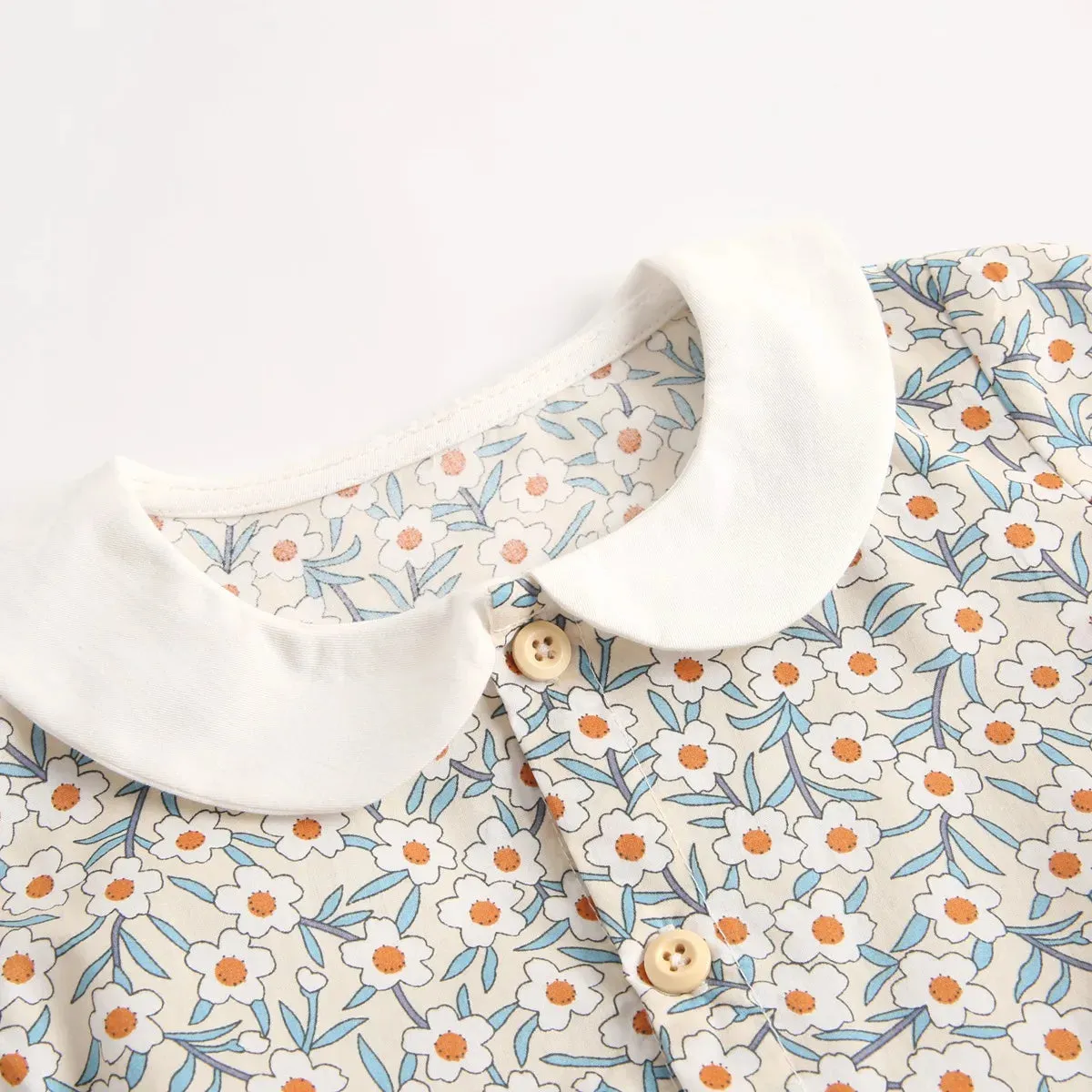 Baby Girl Bodysuits Long Sleeve Cotton Baby Clothes Flowers Plaid Cute
