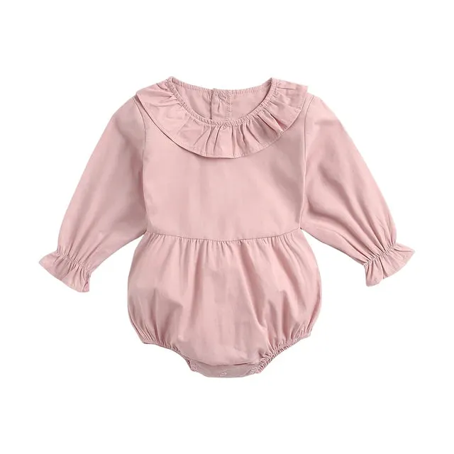 Baby Girl Bodysuits Long Sleeve Cotton Baby Clothes Flowers Plaid Cute