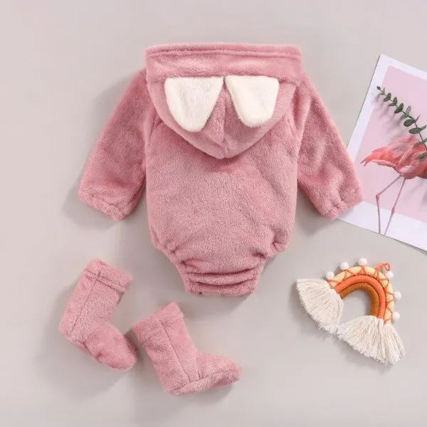Baby Girl Cat Ears Bow Romper Costume Outfit-154