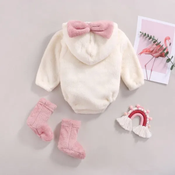 Baby Girl Cat Ears Bow Romper Costume Outfit-154