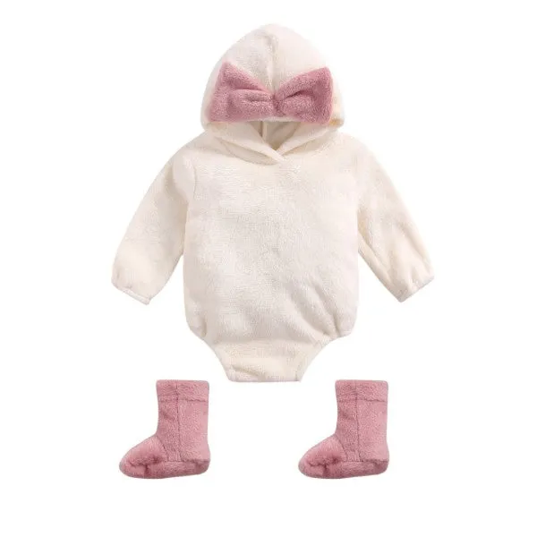 Baby Girl Cat Ears Bow Romper Costume Outfit-154