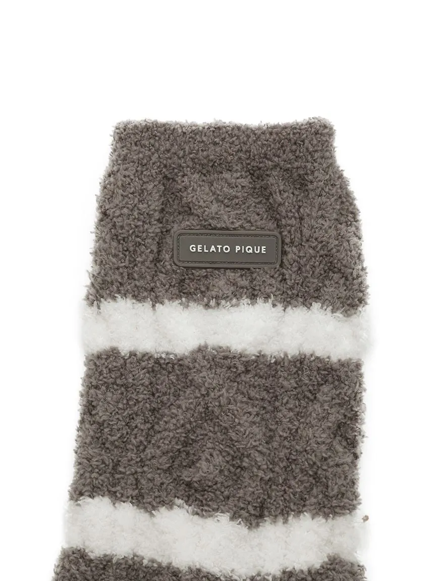Baby Moco Aran Border Fuzzy Socks