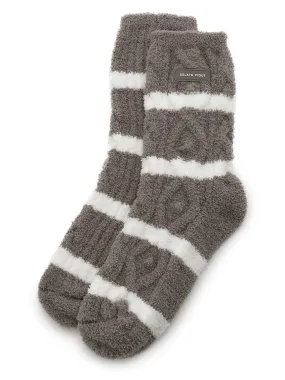 Baby Moco Aran Border Fuzzy Socks