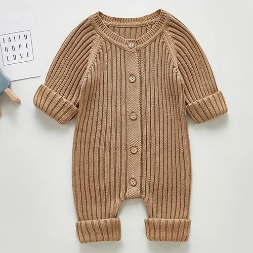 Baby&Toddler Girl Knitting Cotton Long Sleeve One piece Jumpsuit - BTGR8425