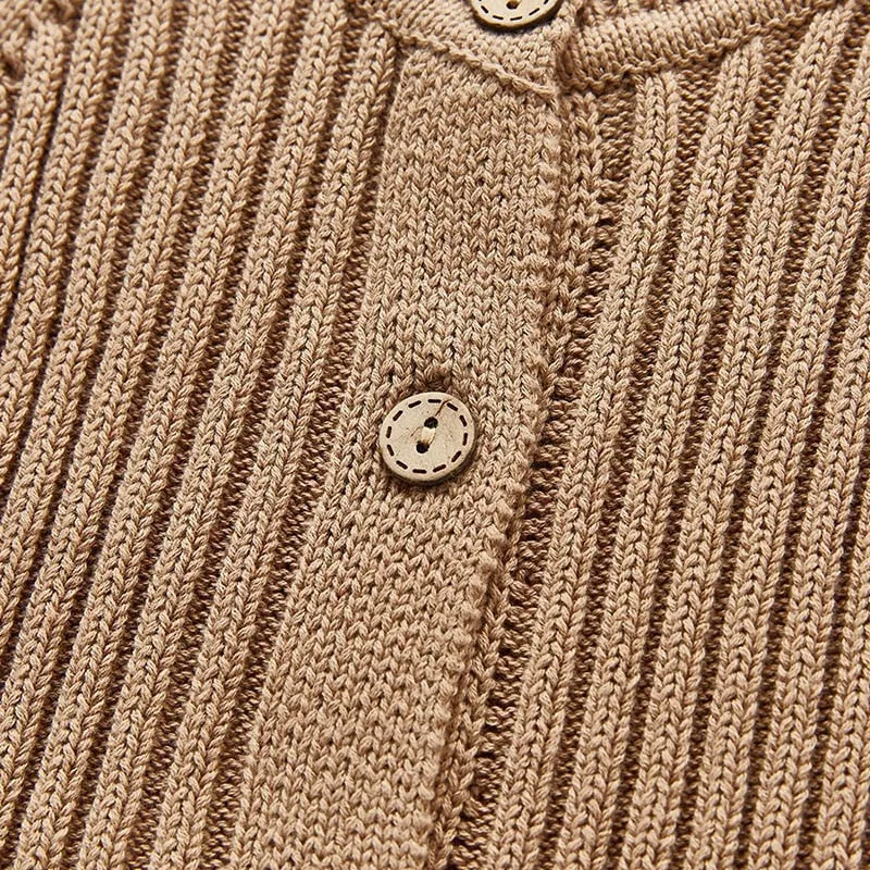Baby&Toddler Girl Knitting Cotton Long Sleeve One piece Jumpsuit - BTGR8425