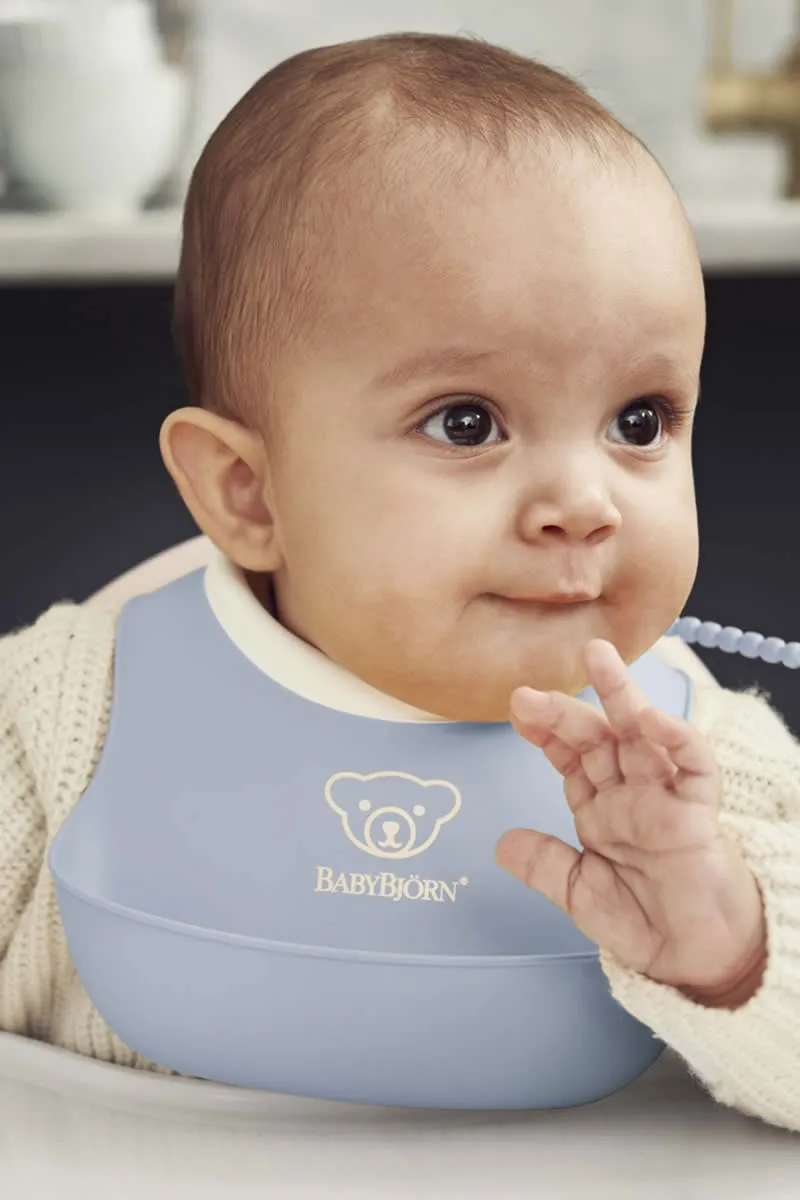 BabyBjorn Feeding Bib Set (Baby Bib   Small Baby Bib) - Powder Blue