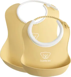 BabyBjorn Feeding Bib Set (Baby Bib   Small Baby Bib) - Powder Yellow