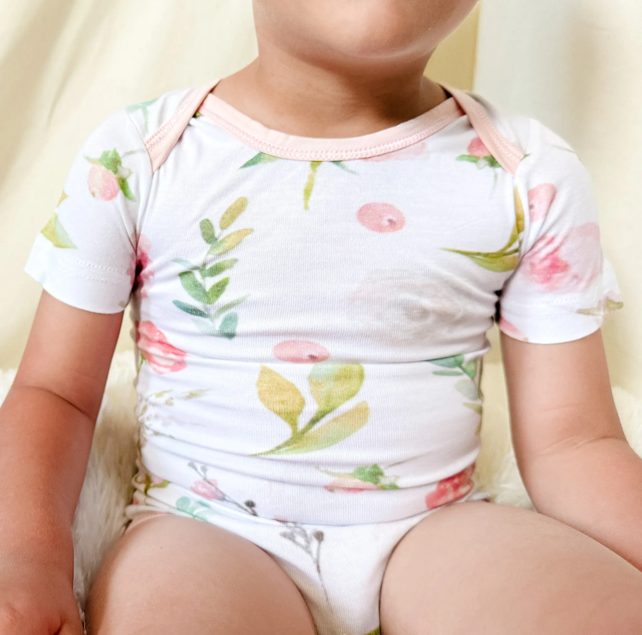 Bamboo Bodysuit in Peony