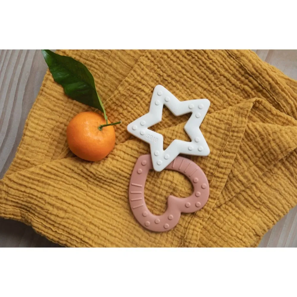 Bibs Baby Bitie Teething Toy Teething Toy Star Dark Oak