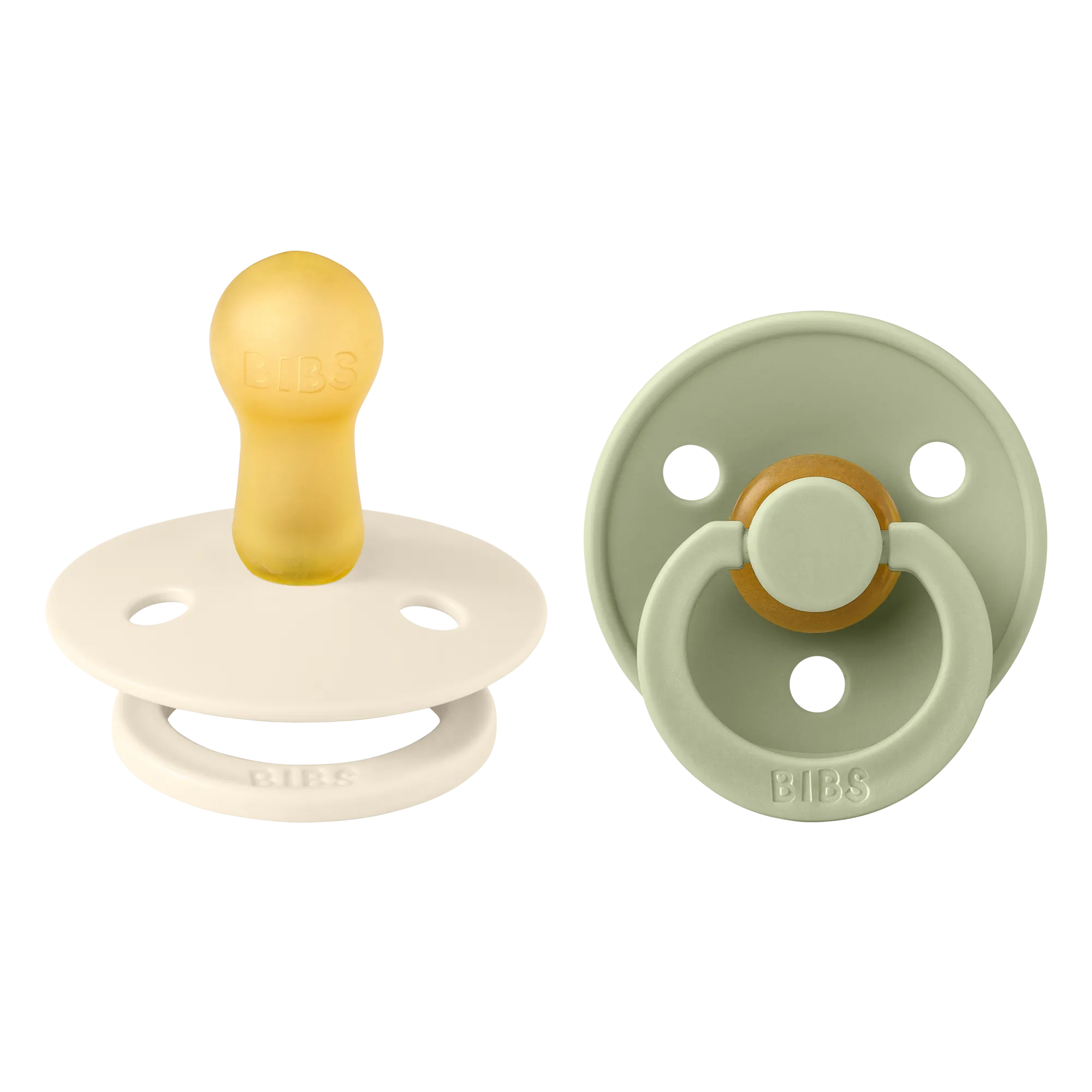 Bibs - Colour Pacifier - Ivory / Sage