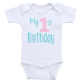 Birthday Baby Clothes "My 1st Birthday" One Piece Birthday Baby Bodysuits