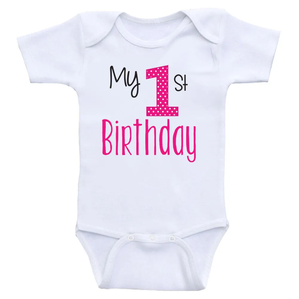 Birthday Baby Clothes "My 1st Birthday" One Piece Birthday Baby Bodysuits