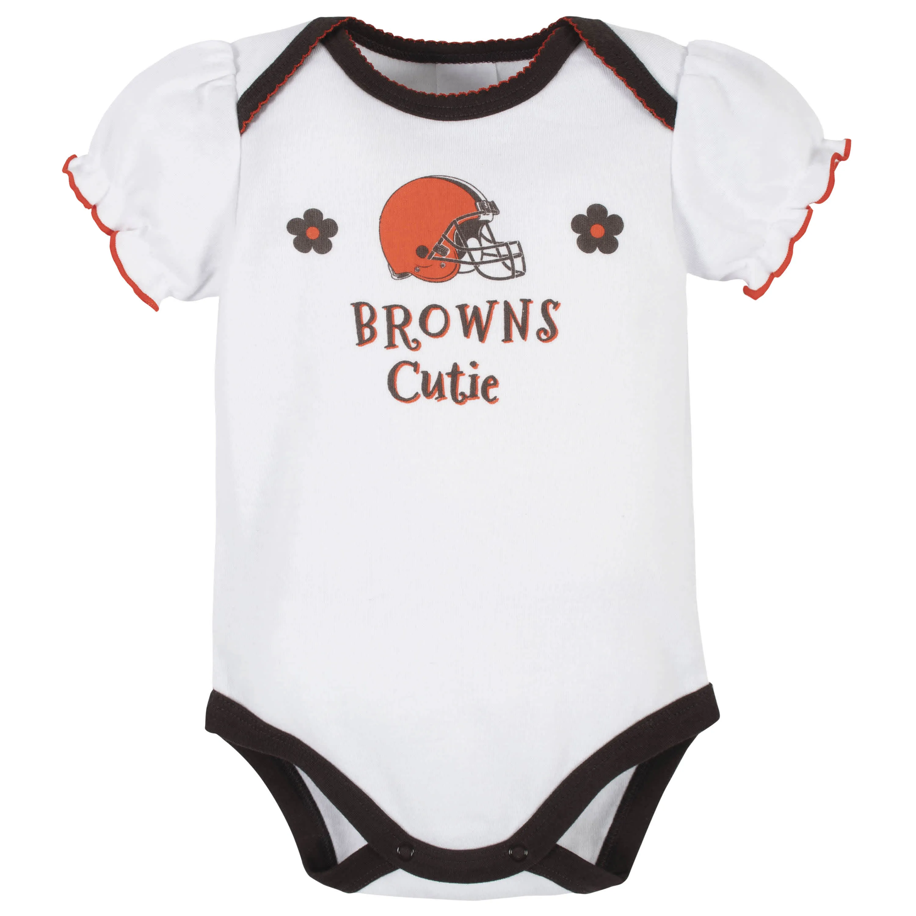 Browns Girls Shine 3-Pack Short Sleeve Bodysuits