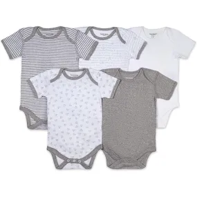 Burt's Bees Baby Organic Cotton Bodysuits 5-Pack