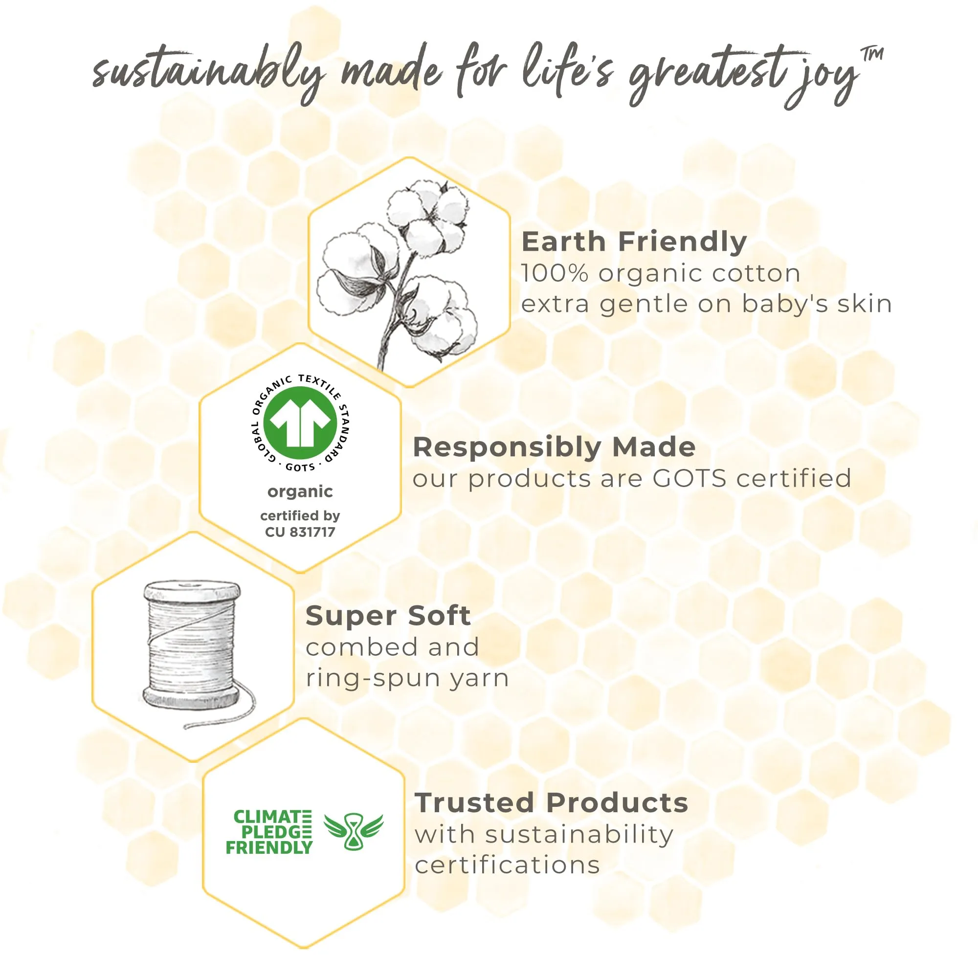 Burt's Bees Baby Organic Cotton Bodysuits 5-Pack