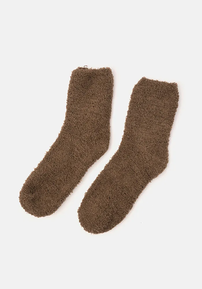 Chocolate Fluffy Socks