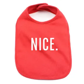 Christmas Naughty & Nice Soft Cotton Infant Bib