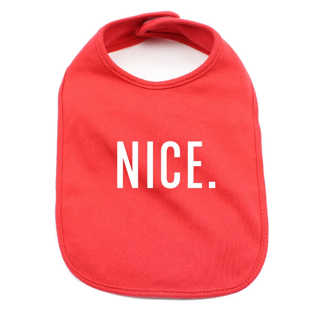 Christmas Naughty & Nice Soft Cotton Infant Bib