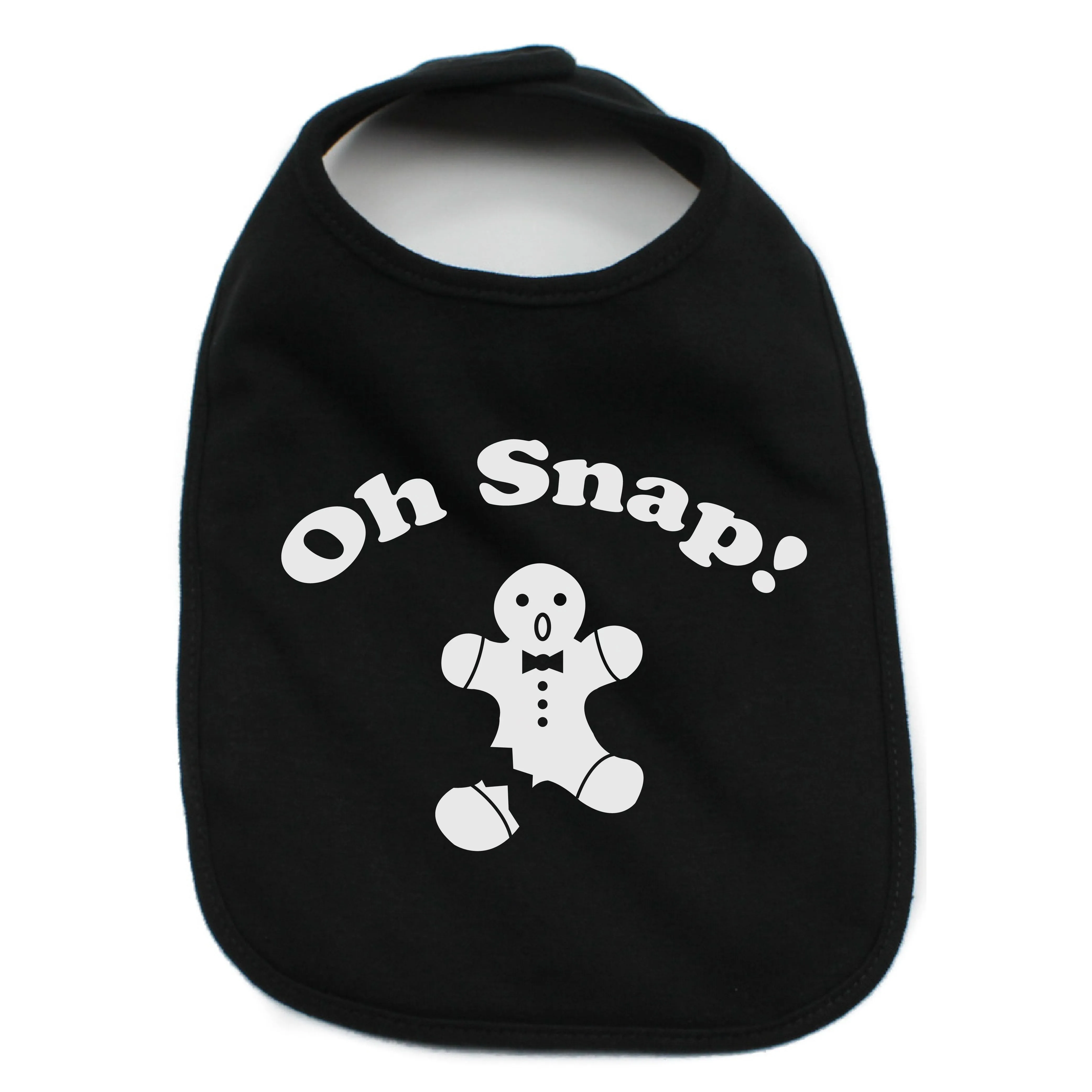 Christmas Oh Snap Gingerbread Man Infant Cotton Bib