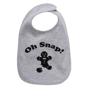 Christmas Oh Snap Gingerbread Man Infant Cotton Bib