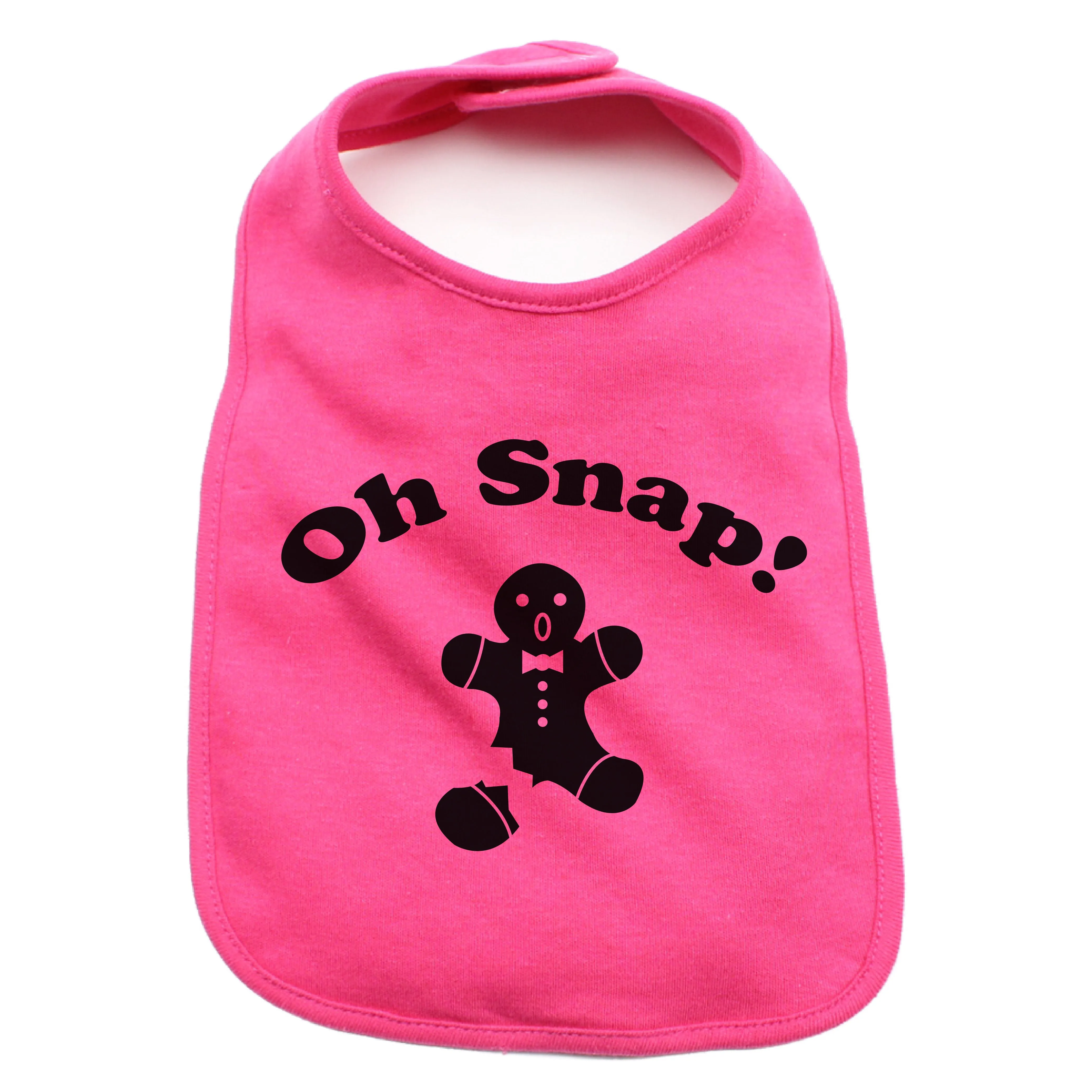 Christmas Oh Snap Gingerbread Man Infant Cotton Bib