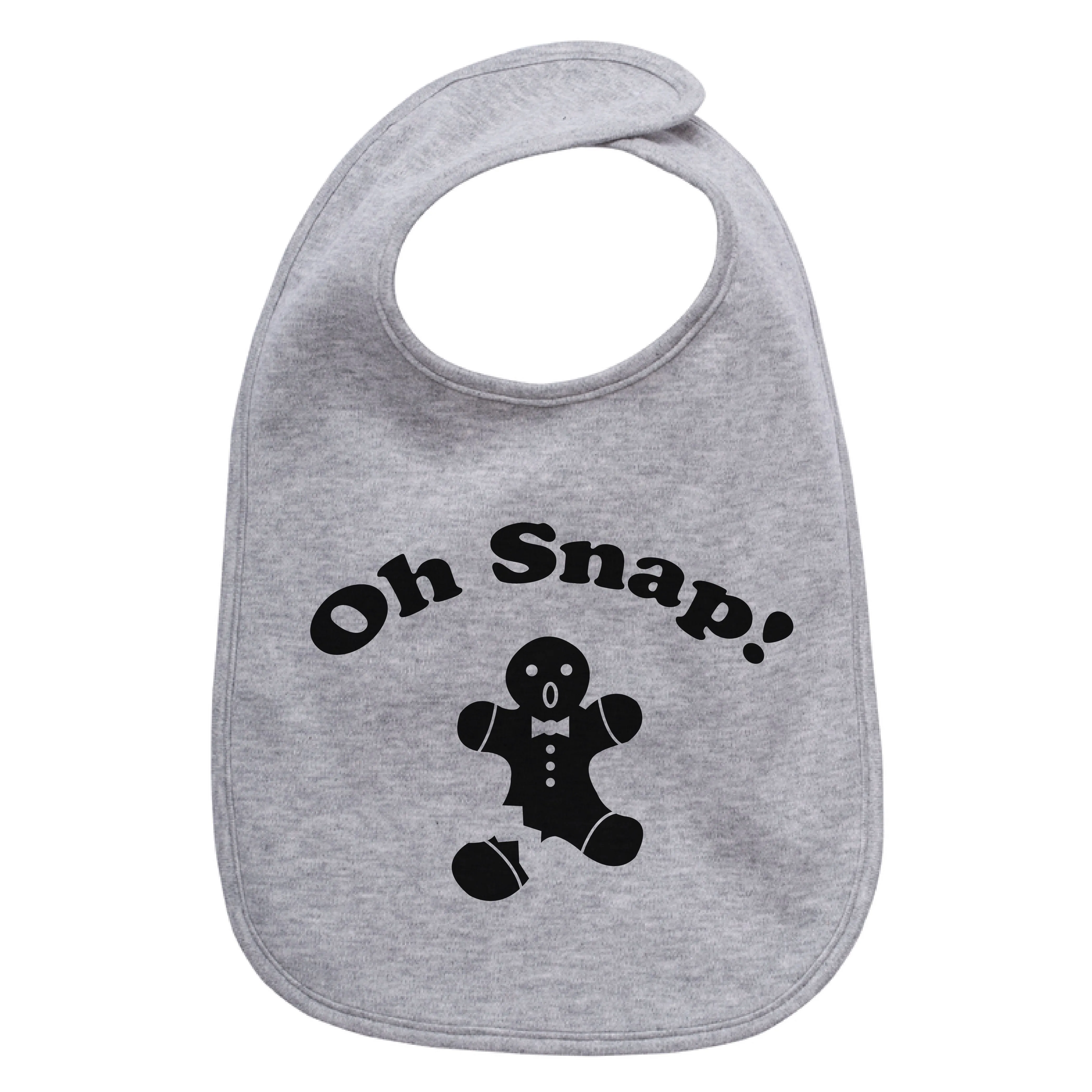 Christmas Oh Snap Gingerbread Man Infant Cotton Bib