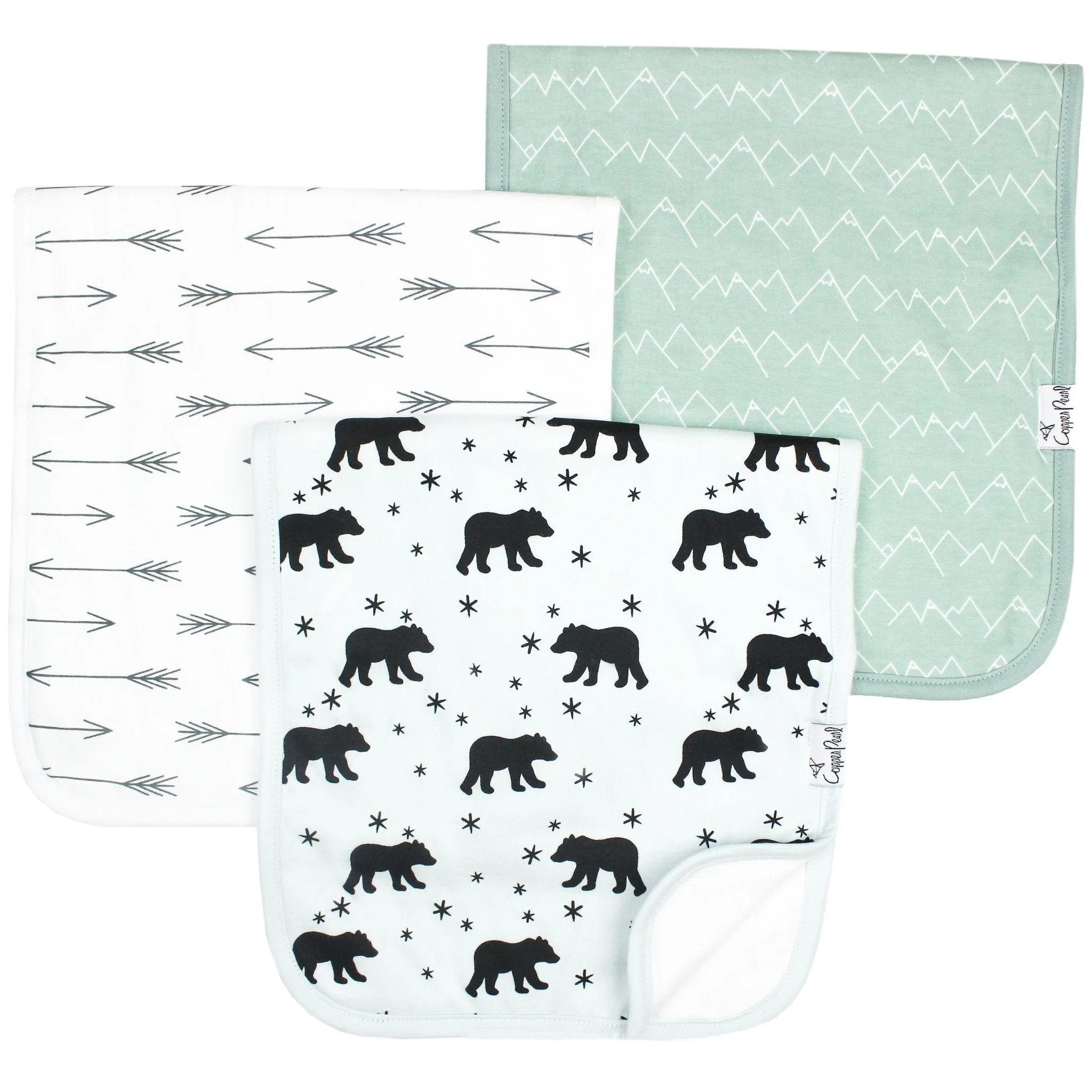 Copper Pearl Premium Burp Cloths - Archer