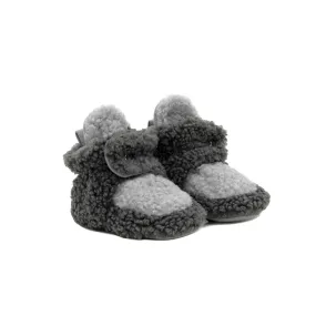 Cozy Shein Snap Booties Shea Charcoal