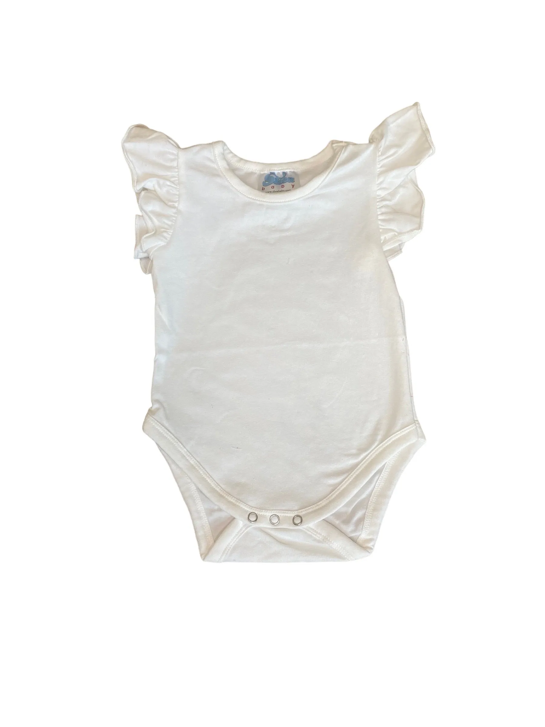 Cream Ruffle Sleeve Onesie Baby (0- 18M)