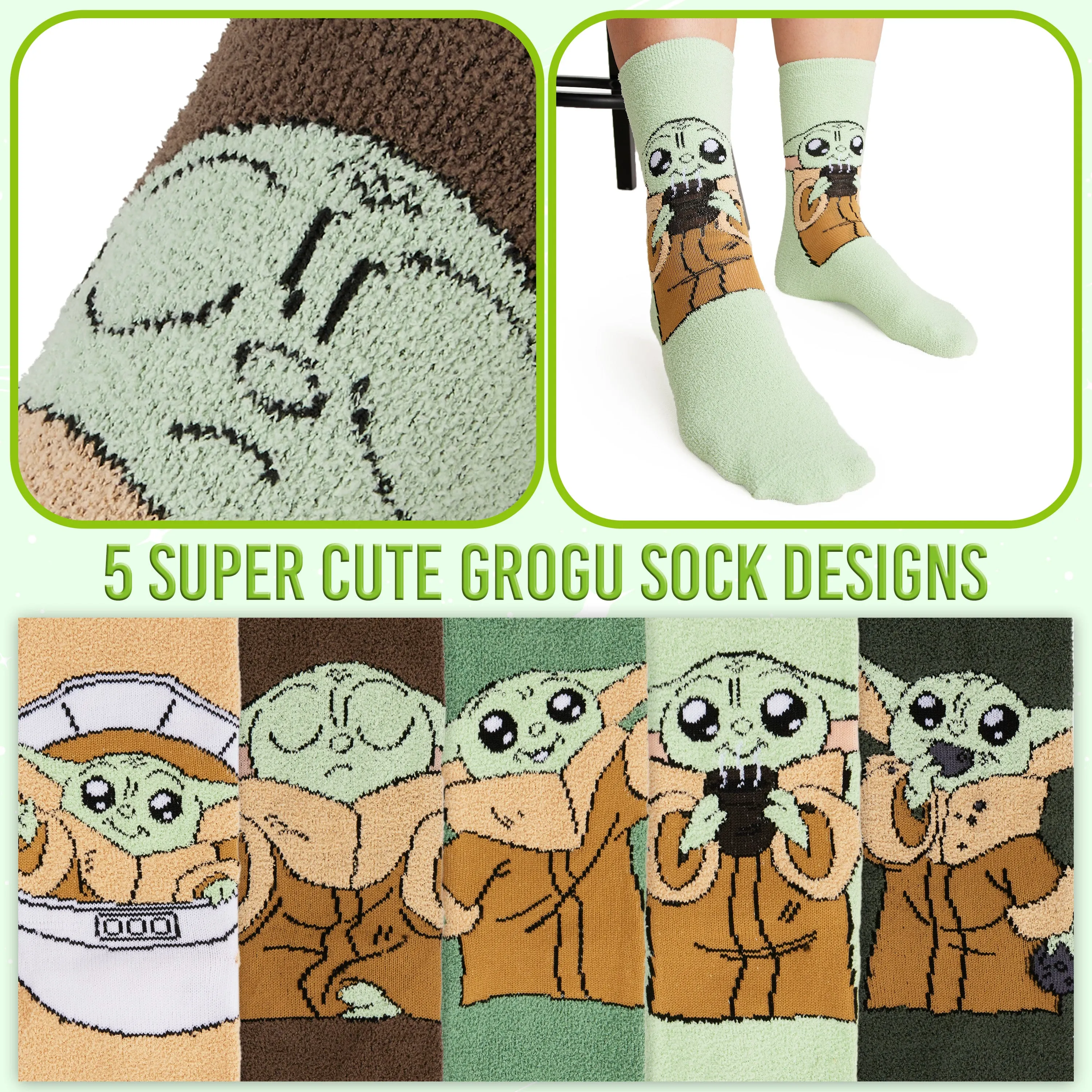 Disney The Mandalorian Fluffy Socks for Women & Teenagers -  5 Pack