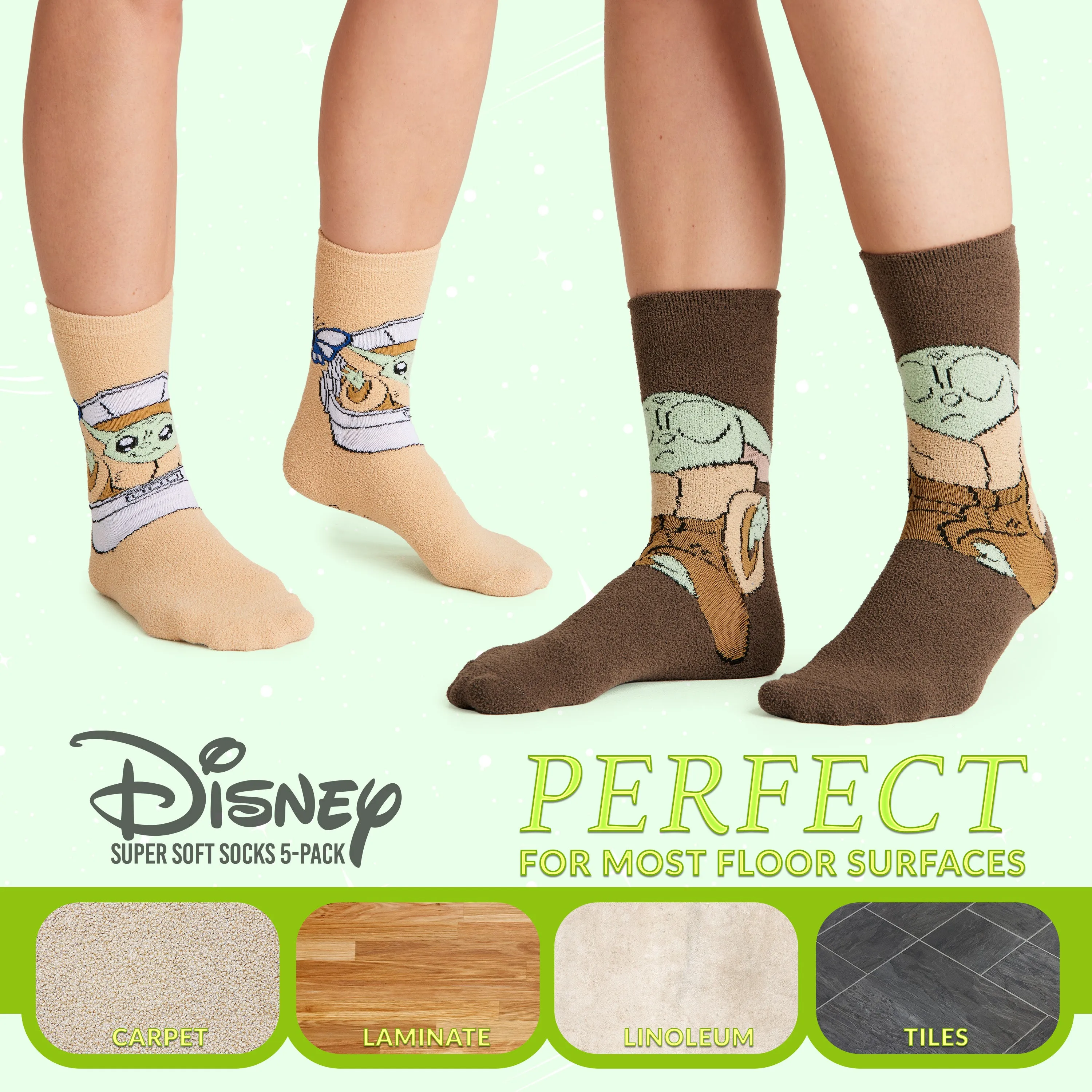Disney The Mandalorian Fluffy Socks for Women & Teenagers -  5 Pack