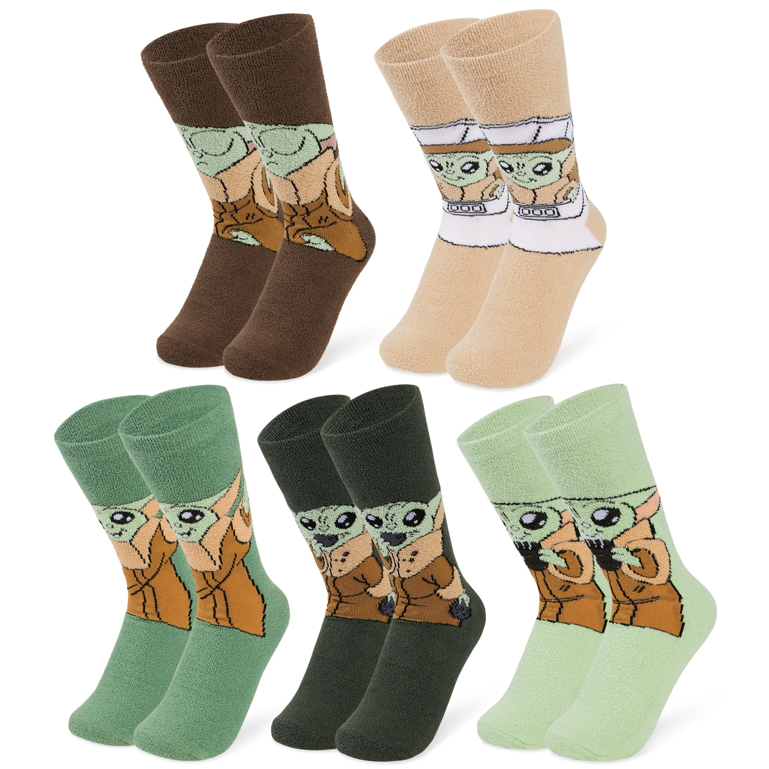 Disney The Mandalorian Fluffy Socks for Women & Teenagers -  5 Pack