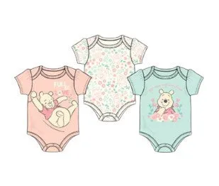 Disney Winnie Baby Girls 3Pk Bodysuits