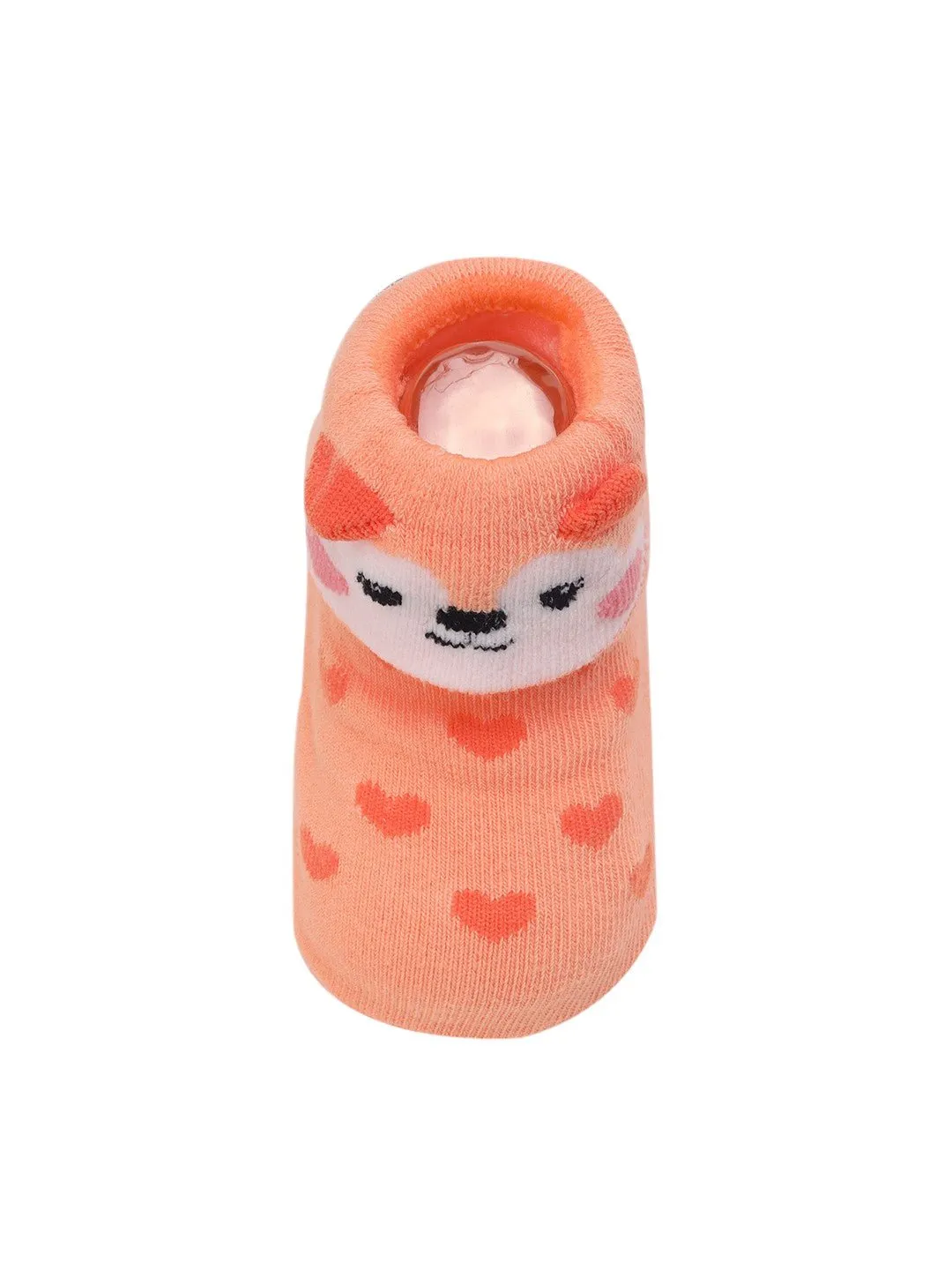 Elegant Baby Socks with Puppy Face and Heart Pattern – Fun and Soft Design