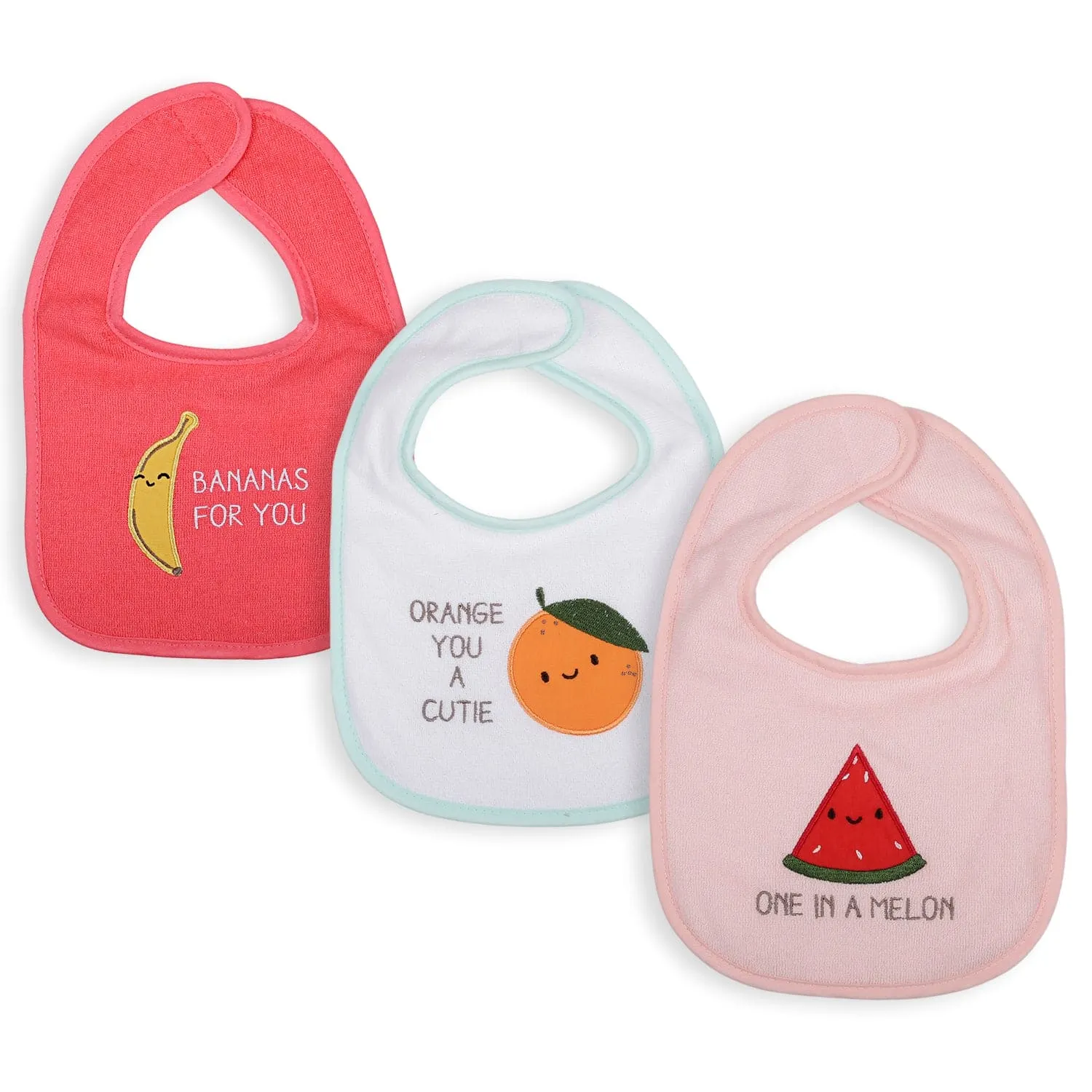 Feeding Bibs Pack Of 3 One In A Melon Multicolour