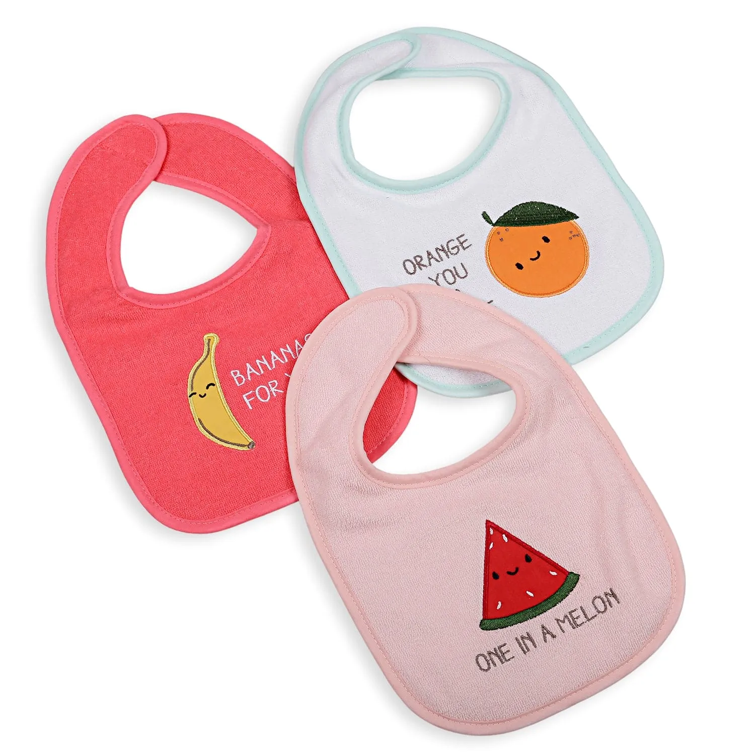 Feeding Bibs Pack Of 3 One In A Melon Multicolour