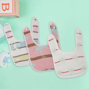 Feeding Bibs Pack Of 3 Printed Multicolour