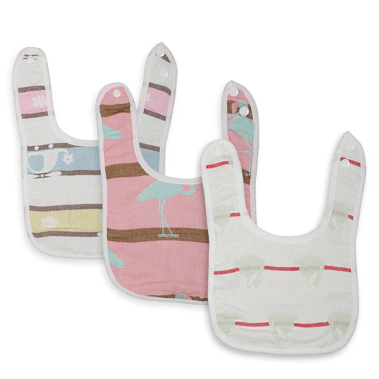 Feeding Bibs Pack Of 3 Printed Multicolour