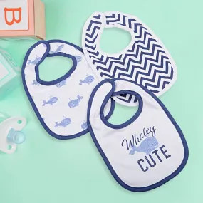 Feeding Bibs Pack Of 3 Whale Multicolour
