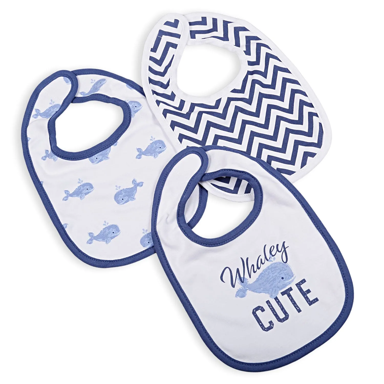 Feeding Bibs Pack Of 3 Whale Multicolour