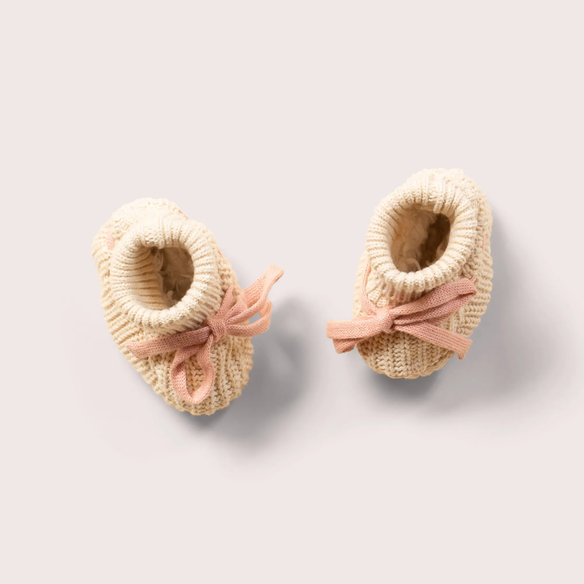 Flower Knitted Hat & Baby Booties Set