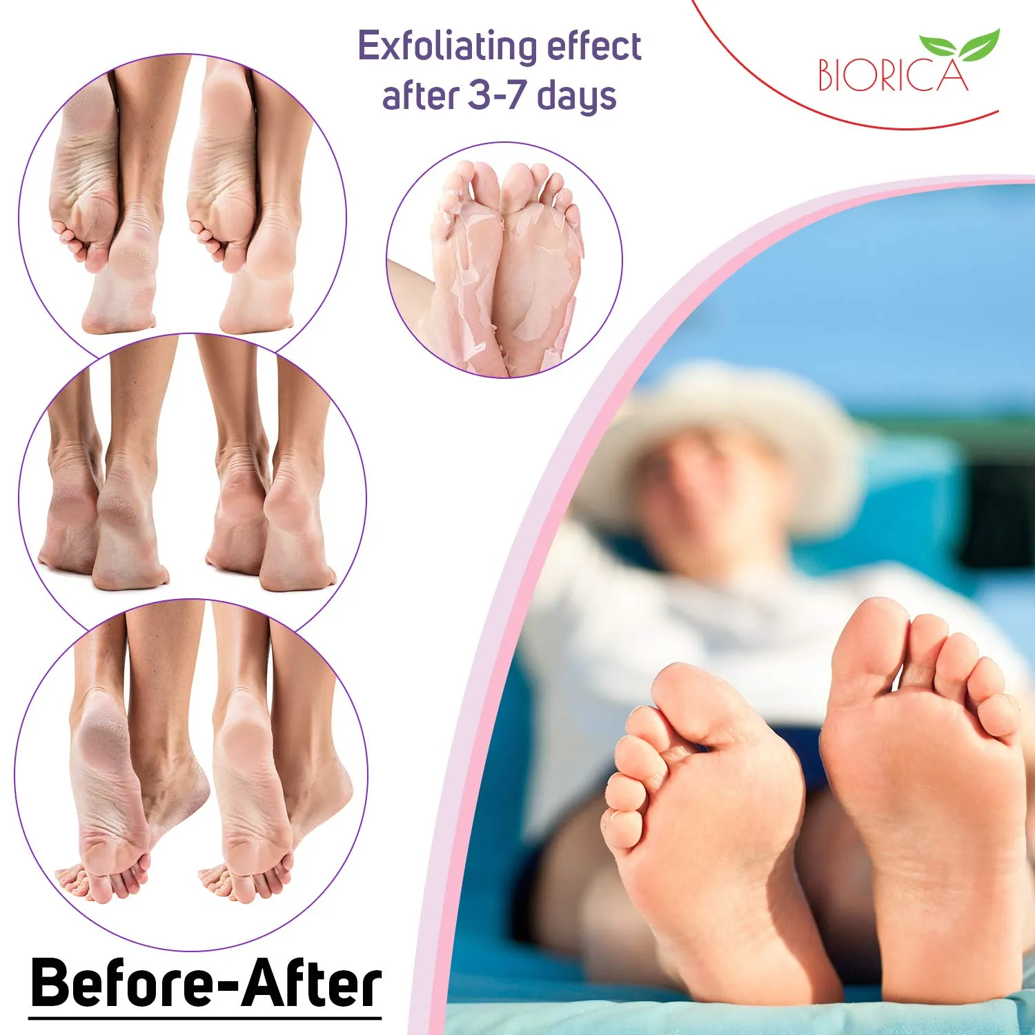 Foot Peel Mask for Baby Soft Feet (3 Pairs), Unisex Mask-Socks with an Extra Pair for Your Comfort, Foot Mask for Smooth and Silky Skin, Cracked Heels, Calluses and Dead Skin Тrеаtmеnt for Men/Women
