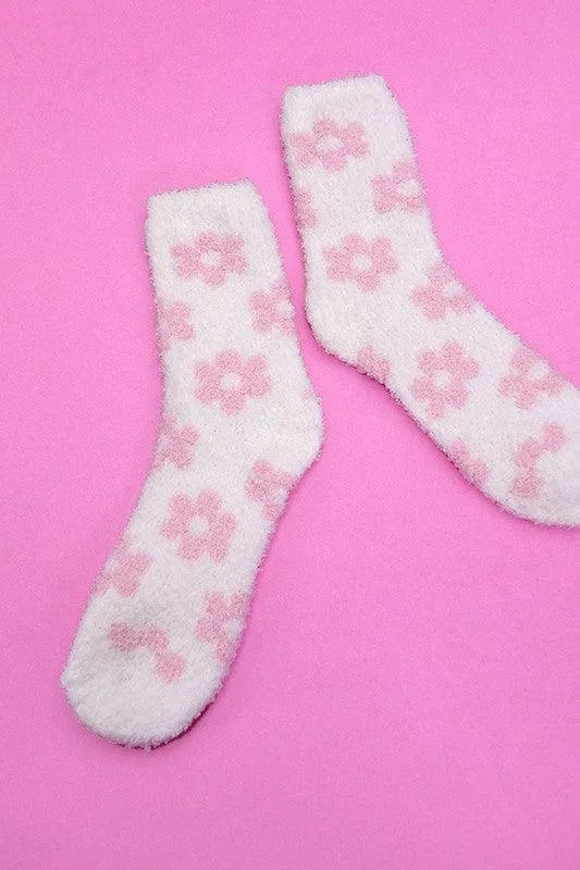 Fuzzy Daisy Socks