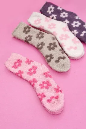 Fuzzy Daisy Socks