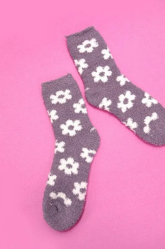 Fuzzy Daisy Socks