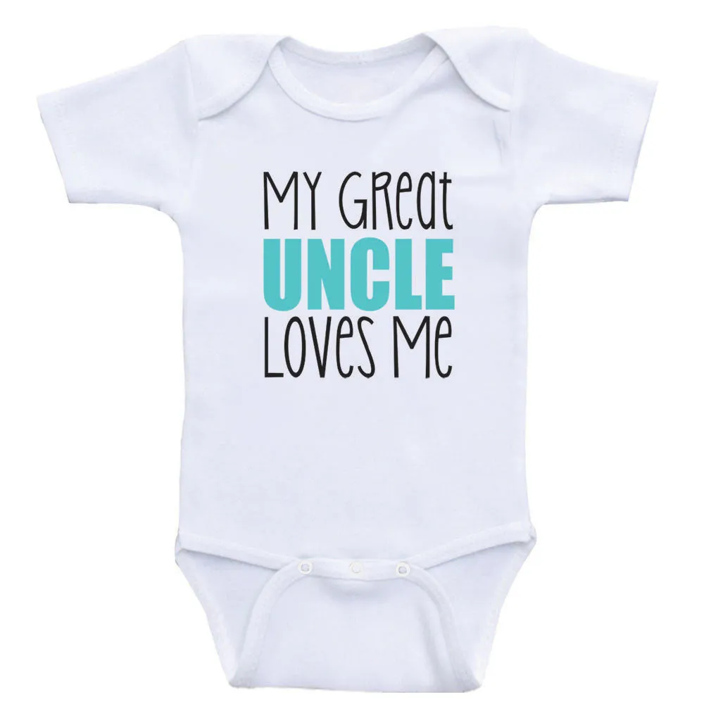 Great Uncle Baby Clothes "My Great Uncle Loves Me" Gender Neutral Baby Shirts