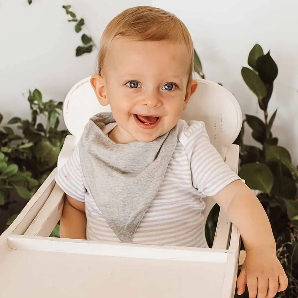 Grey Marle Organic Dribble Bib